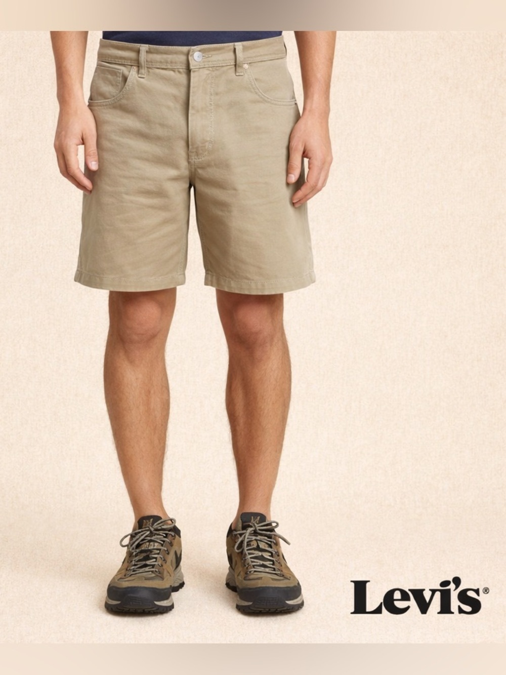 Levi's Tan High Rise Cotton Shorts Size 32